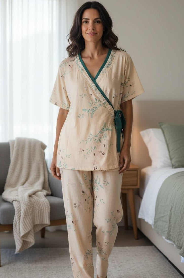 Tie Side Pajama-Green