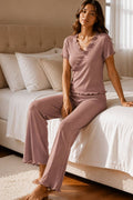 Short Sleeve Pajama- Pink